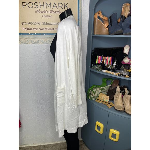 651. Cream Long Cardigan by Studio Ka Large - Picture 4 of 7